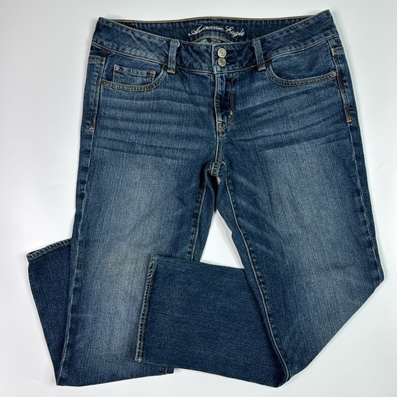 American Eagle Artist Cropped Denim Jeans Size 10 - Picture 1 of 10